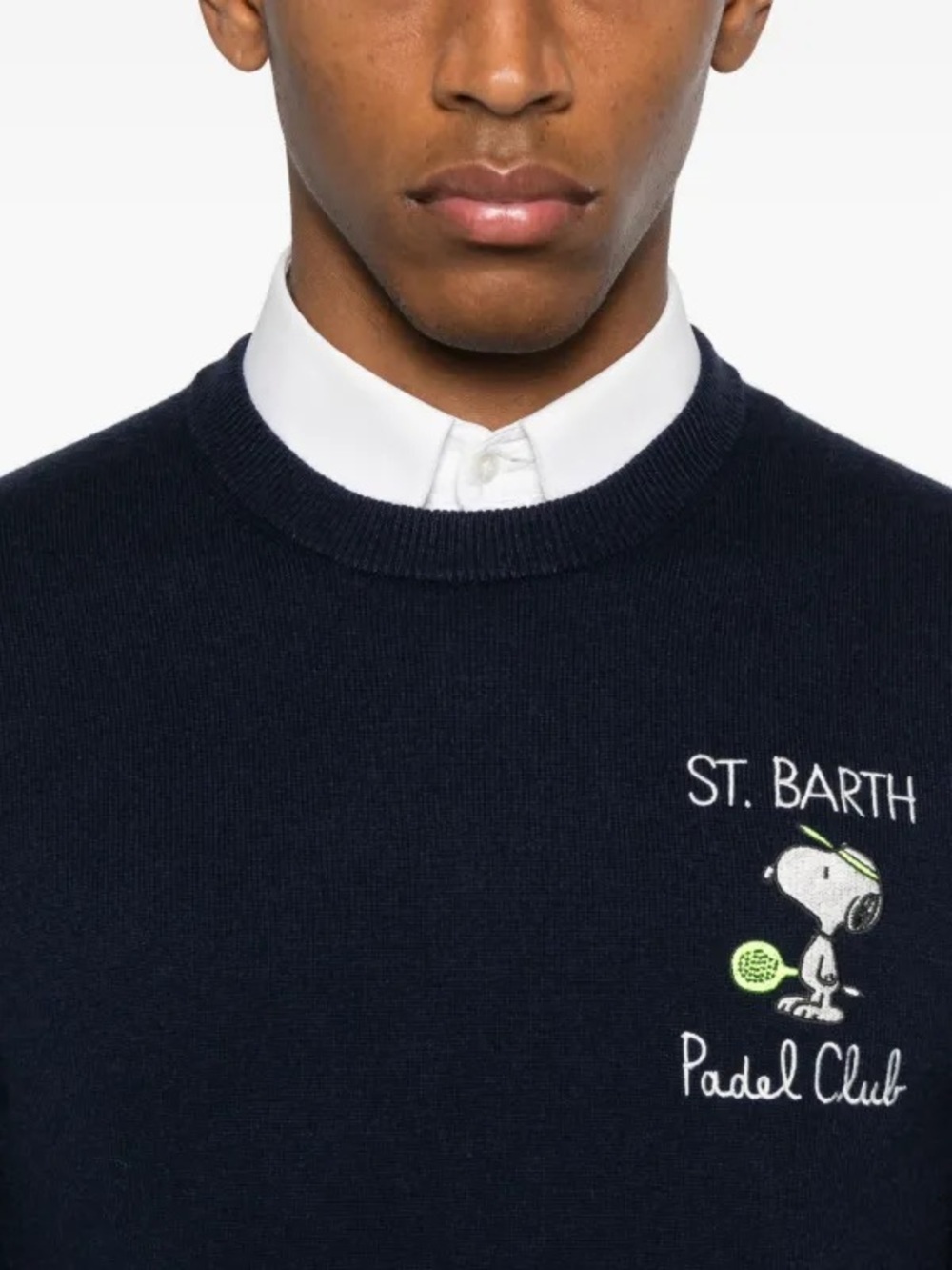 MC2 SAINT BARTH x Peanuts Heron Navy Blue Sweater Snoopy Padel (M7)
